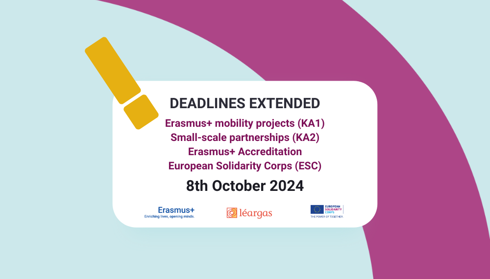 Erasmus+ & ESC October 2024 Deadline Extended